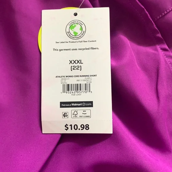 NWT Athletic purple shorts size XXXL - Picture 3 of 5